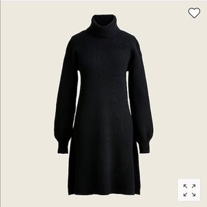 J. Crew Wool and recycled-cashmere turtleneck sweater-dress in black. XL NWT
